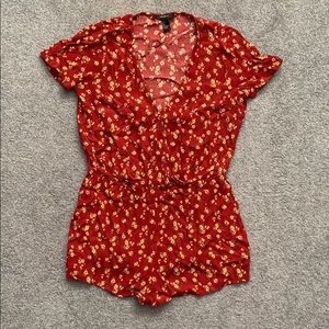 Forever 21 romper with sunflowers
